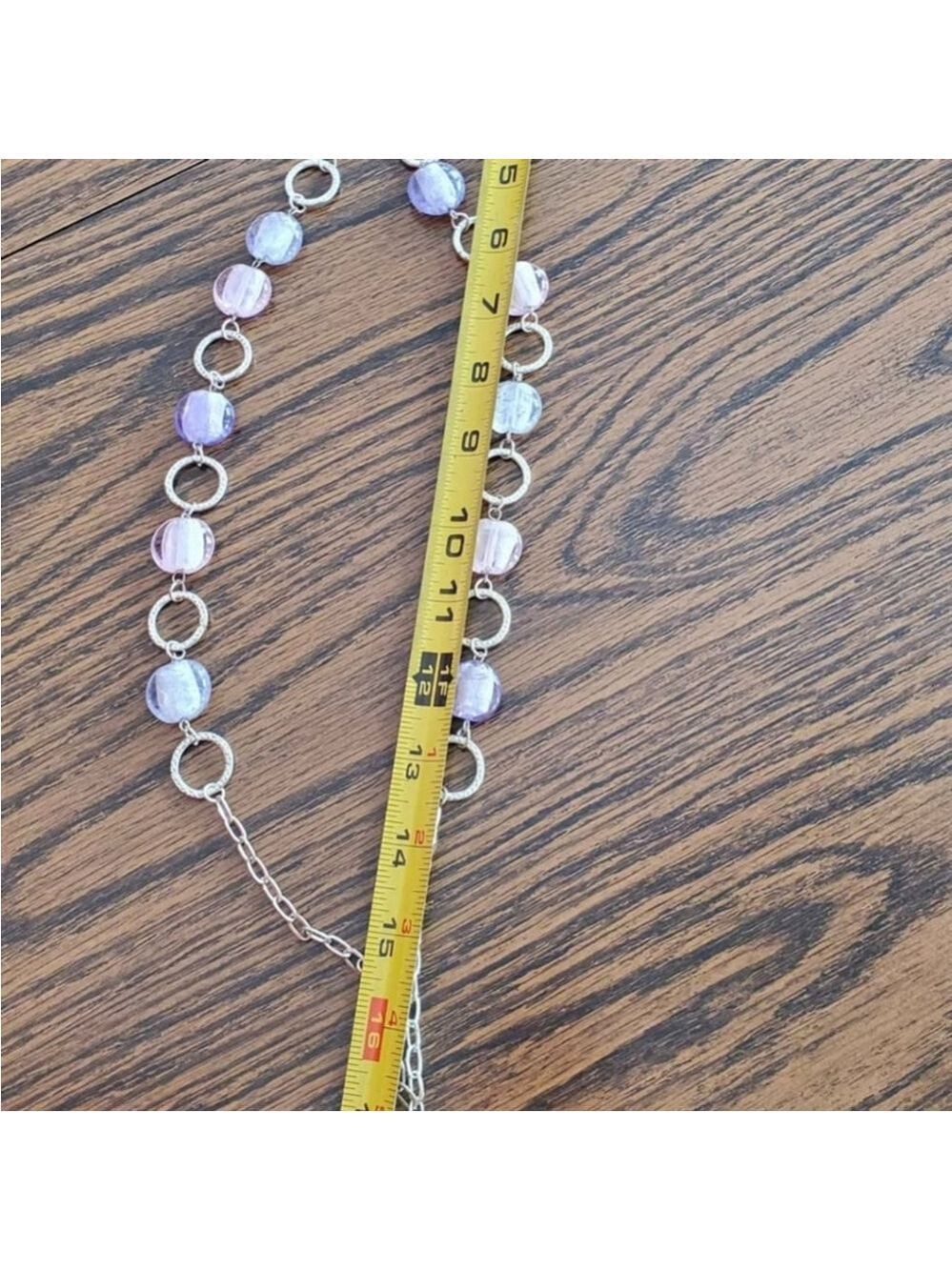 Pink Purple Multistrand Necklace Vintage - Picture 10 of 10